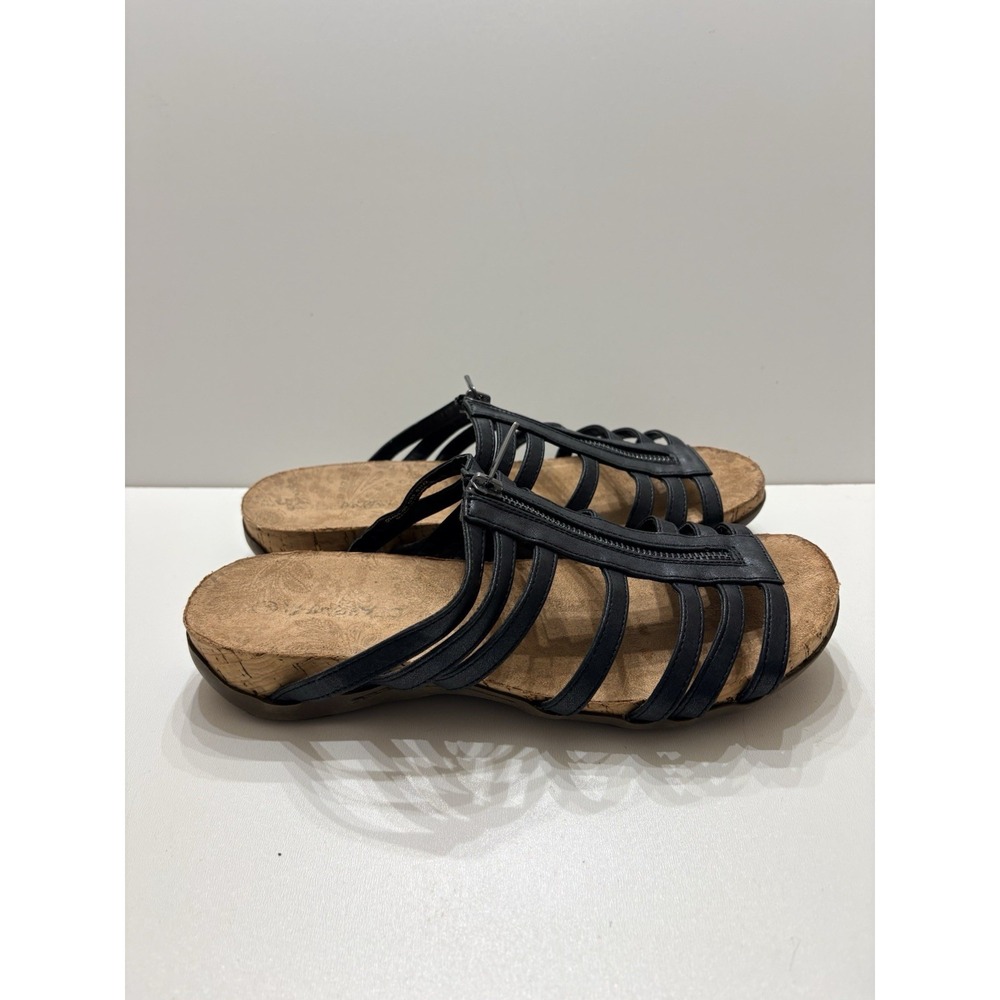 Bearpaw Sabrina Black Slip-on Zipper Sandals Size 11